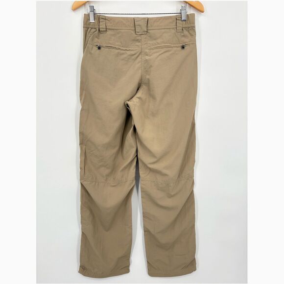 LL Bean Women's Insect Shield Tan Hiking pants, Sz 8, Gorpcore Zip Pockets Camp - Picture 2 of 9